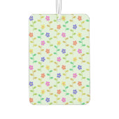 花カラフル花、花の柄、緑、ぼほ カーエアーフレッシュナー (裏面)