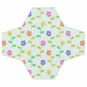 花カラフル花、花の柄、緑、ぼほ サッカーボール (フラット)