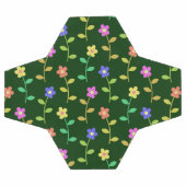 花カラフル花、花の柄、緑、ぼほ サッカーボール (フラット)