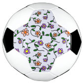 花カラフル花、花の柄、緑、ぼほ サッカーボール (回転)