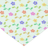 花カラフル花、花の柄、緑、ぼほ ショートテーブルランナー (コーナー)