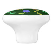 花カラフル花、花の柄、緑、ぼほ セラミックノブ (側面)