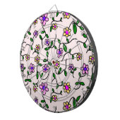 花カラフル花、花の柄、緑、ぼほ ダーツボード (正面右)