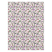 花カラフル花、花の柄、緑、ぼほ テーブルクロス (正面)