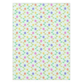 花カラフル花、花の柄、緑、ぼほ テーブルクロス (正面)