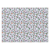 花カラフル花、花の柄、緑、ぼほ テーブルクロス (正面(横))