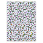 花カラフル花、花の柄、緑、ぼほ テーブルクロス (正面)