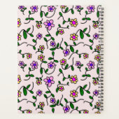 花カラフル花、花の柄、緑、ぼほ プランナー手帳 (裏面)