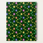 花カラフル花、花の柄、緑、ぼほ プランナー手帳 (裏面)