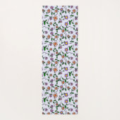 花カラフル花、花の柄、緑、ぼほ ヨガマット (裏面)