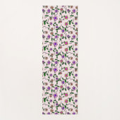 花カラフル花、花の柄、緑、ぼほ ヨガマット (正面)