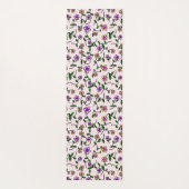 花カラフル花、花の柄、緑、ぼほ ヨガマット (裏面)