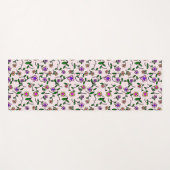 花カラフル花、花の柄、緑、ぼほ ヨガマット (正面(横))