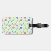 花カラフル花、花の柄、緑、ぼほ ラゲッジタグ (裏面横)