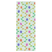 花カラフル花、花の柄、緑、ぼほ ワインギフトバッグ (裏面)