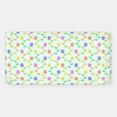 花カラフル花、花の柄、緑、ぼほ 横断幕 (横)