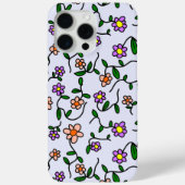花カラフル花、花の柄、緑、ぼほ Case-Mate iPhoneケース (裏面)