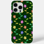 花カラフル花、花の柄、緑、ぼほ Case-Mate iPhoneケース (裏面)