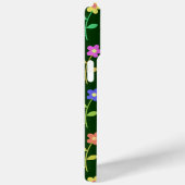 花カラフル花、花の柄、緑、ぼほ Case-Mate iPhoneケース (裏面 / 右)