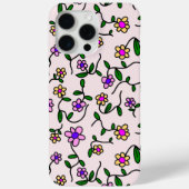 花カラフル花、花の柄、緑、ぼほ Case-Mate iPhoneケース (裏面)