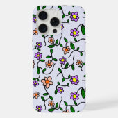 花カラフル花、花の柄、緑、ぼほ iPhoneケース (裏面)