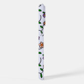 花カラフル花、花の柄、緑、ぼほ iPhoneケース (右側面)