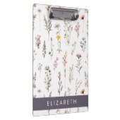 花カラフル花、野の花、緑、あなたの名前 クリップボード (右)