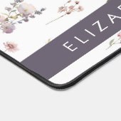 花カラフル花、野の花、緑、あなたの名前 デスクマット (コーナー)