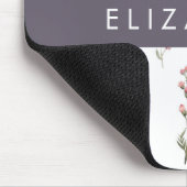 花カラフル花、野の花、緑、あなたの名前 マウスパッド (コーナー)