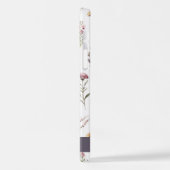 花カラフル花、野の花、緑、あなたの名前 iPhoneケース (左側面)