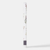 花カラフル花、野の花、緑、あなたの名前 iPhoneケース (右側面)