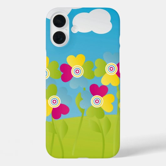 花カラフル花 Case-Mate iPhoneケース (裏面)