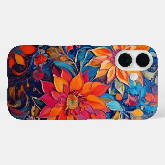 花カラフル花 Case-Mate iPhoneケース (裏面 (横))