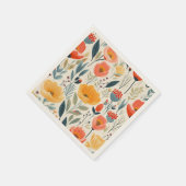花カラフル芸術 スタンダードカクテルナプキン (角)
