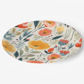 花カラフル芸術 ペーパープレート (アングル)