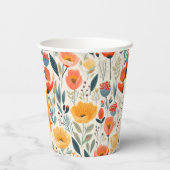 花カラフル芸術 紙コップ (裏面)