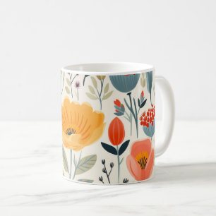 花カラフル芸 コーヒーマグカップ