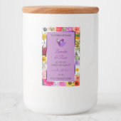 花カラフル薄紫色の製品ラベルハート フードラベル (正面)