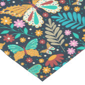 花カラフル蝶の模様 ミディアムテーブルランナー (コーナー)