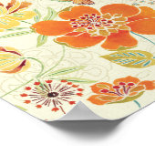 花カラフル蝶 ポスター (角)