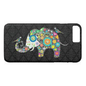 花カラフル象と鳥 Case-Mate iPhoneケース (裏面(横))