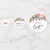 花カラフル赤ちゃんシャワーテーブル紙吹雪 コンフェッティ (正面)