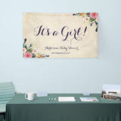 花カラフル赤ちゃんシャワーバナー大 横断幕 (トレードショー)