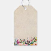 花カラフル赤ちゃんシャワーメッセージカードギフトラベル ギフトタグ (裏面)