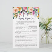 花カラフル赤ちゃんシャワー子供部屋韻クイズ (スタンド正面)