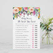 花カラフル赤ちゃんシャワー彼は彼女はゲームを言った (スタンド正面)