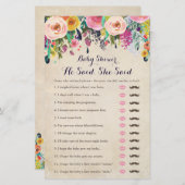 花カラフル赤ちゃんシャワー彼は彼女はゲームを言った (正面/裏面)