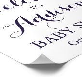 花カラフル赤ちゃんシャワー歓迎の看板ポスター ポスター (角)