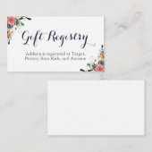 花カラフル赤ちゃんシャワー登録挿入カード エンクロージャーカード (正面/裏面)