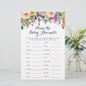 花カラフル赤ちゃんシャワー赤ちゃん動物名ゲーム (スタンド正面)